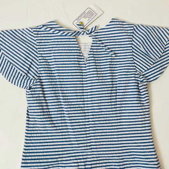 NWT Florence Eiseman Size 12 Seersucker Flutter Sleeve Dress - Picture 6 of 6